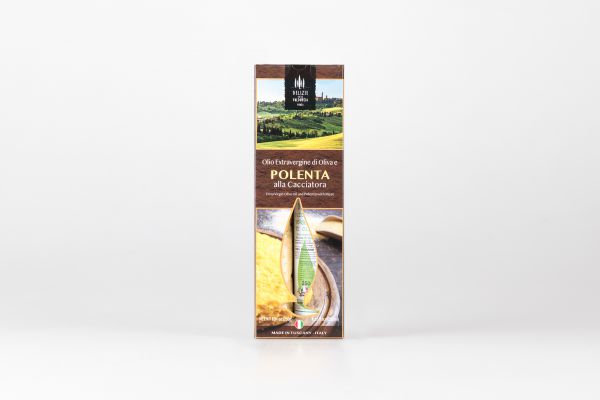 Olio extra vergine d' oliva 250 ml  + polenta <br/>alla cacciatora 250g